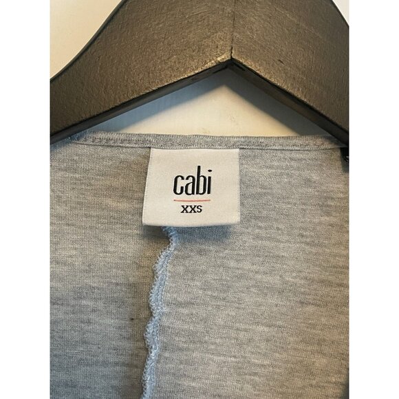 Cabi Taylor Draped Twist Front Top T Shirt Grey Long‎ Sleeve Style - Picture 5 of 7